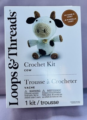 Loops & Threads COW Crochet Kit Animal Sewing Art Supply NEW Sealed NIB