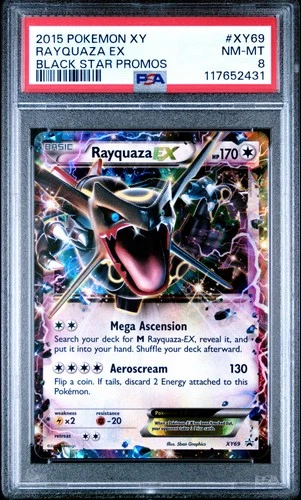 2015 POKEMON BLACK STAR PROMO RAYQUAZA #XY69 PSA 8 NM #117652431