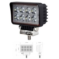 LED Arbeitsscheinwerfer 12V 24V Zusatzscheinwerfer 24W PKW Traktor LKW Bagger E9