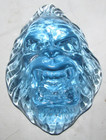 Blue Vaseline Selenium Glass Style Art Glass Bigfoot Paperweight - Glows PINK! — photo 1