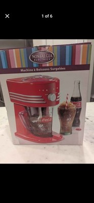 Nostalgia Electrics FBS400COKE Red Slushie Maker Coca-Cola Two Shaving Settings
