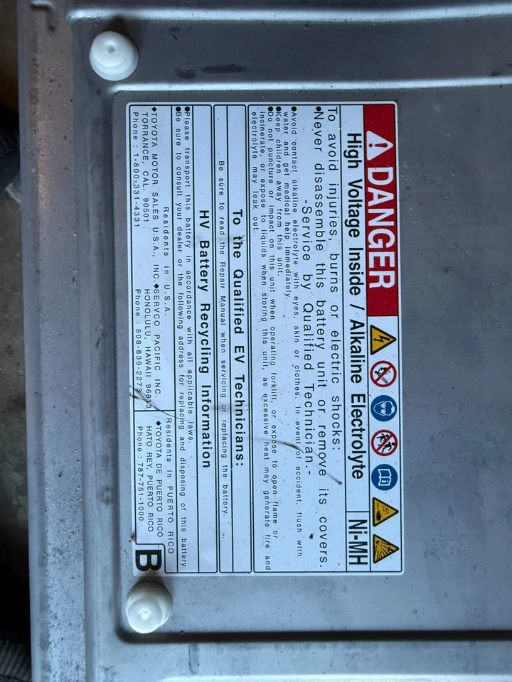 TOYOTA PRIUS HYBRID OEM 2010-2015 CONJUNTO ACUMULADOR DE BATERÍA HÍBRIDO Foto 2 de 4