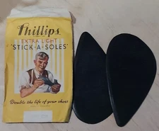 Vintage NOS Phillips Extra Light Stick-A-Soles Shoe Repair Advertising Cobbler 