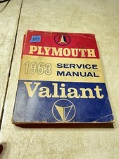 1963 Plymouth Valiant Factory Service Manual Oem Chrysler Repair Shop Book 1963 Plymouth Valiant Factory Service Manual Oem Chrysler Repair Shop Book
