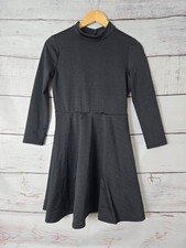 Free People Womens Dress Size Small Black Open Back Mock Neck Fit & Flare 