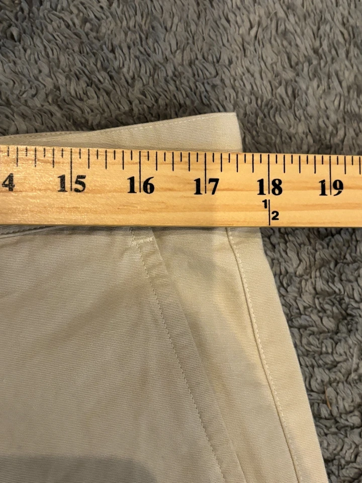 Pantalones Banana Republic Para Hombre 35L Dylan Fit Beige Algodón Pierna Recta Informales Preppy Foto 3 de 4