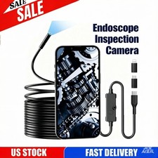 Endoscope Camera with Light, 1920P HD Borescope Camera with 8 LED Lights 16.4ft
