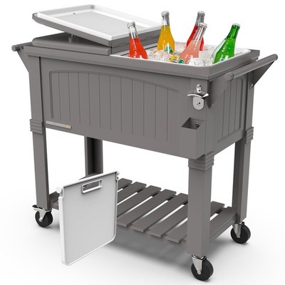 Permasteel Party Cooler with Divider, Spacious 80-Qt Capacity, Chills 36hrs, ...