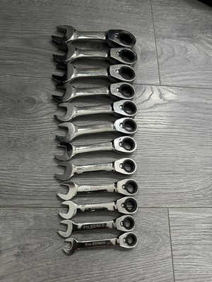 Blue Point 12-teiliges kurzes Ratschenschlüssel-/Schraubenschlüssel-Set 8 mm-19 mm NEU