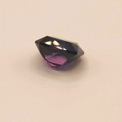 Purple Blue Sapphire Asscher Cut 8.20ct GIE LAB Sri Lanka Transparent