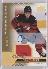 2022 Team Canada Juniors Premium Signatures /125 Olen Zellweger Patch Auto 0ze5