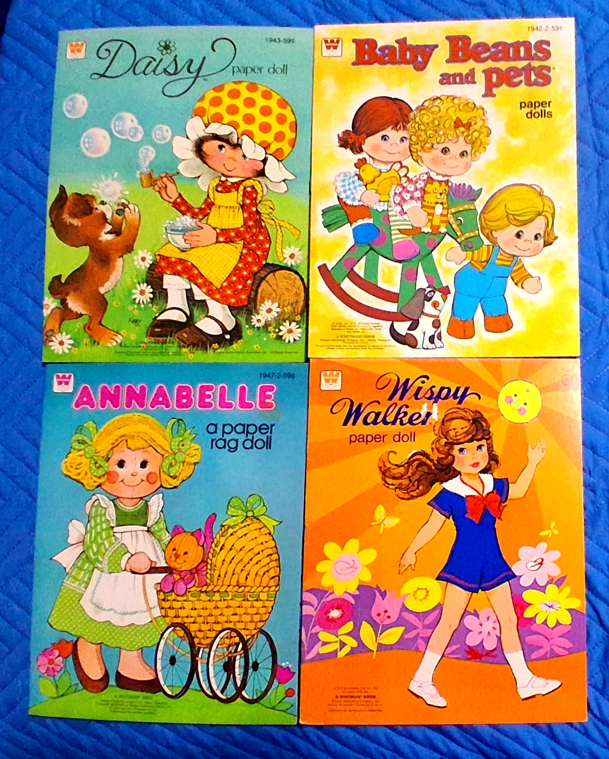 Vtg Uncut Lot of 4 Paper Dolls  (each must be hand cut)  #L