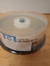 HP Lightscribe 8x DVD+R Recordable 15 Pack Discs - 4.7 GB 120 Min - NEW SEALED