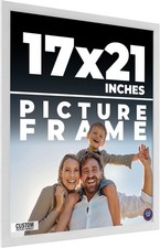 17x21 Frame White Wood Picture Photo Frame with UV Acrylic and Acid Free Backing