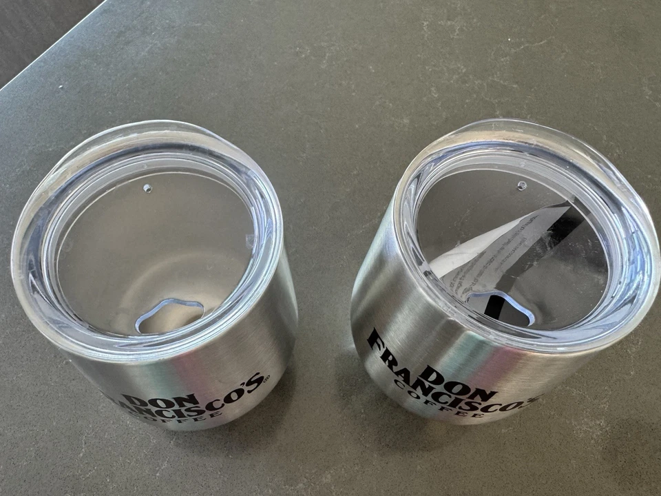 Vasos de café Don Francisco’s 12 oz (360 ml) NUEVO juego de dos (2) vasos Foto 3 de 4