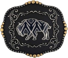 Montana Silversmiths Midnight Buffalo Attitude Buckle