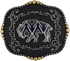 Montana Silversmiths Midnight Buffalo Attitude Buckle