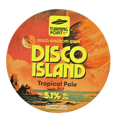 TURNING POINT BREW Co. ''DISCO ISLAND 2024'' PALEALEALE PUMP CLIP - foamex