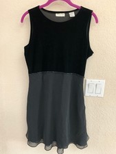 Ann Taylor Black Velvet Dress Size 8