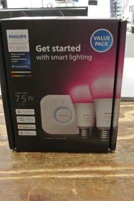 Philips Hue White And Color Ambiance 1100 Lumens Starter Kit Value Pack