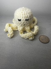 Sweet Cream Jellyfish Amigurumi Stuffed Collectable OOAK Handmade Crochet