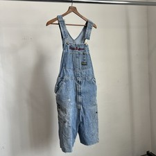Vintage Thrashed Oshkosh B  gosh Cutoff Overalls Small 70s Burnout Grunge