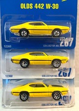 Hot Wheels OLDS 442 W-30 #267 - 3 Variation Lot - WHEELS, BASES, PACKAGES