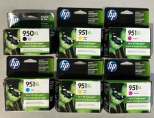 HP 950XL Black 951XL Color Ink 1/Cyan,2/Yel,2/Magenta OfficeJet Pro 8630 Lot 6