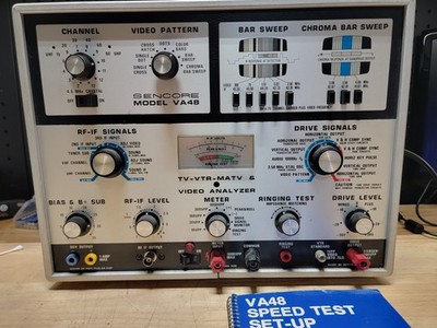 Vintage Sencore Model VA48 Video Analyzer Meter & TV-VTR-MATV POWERS ON!