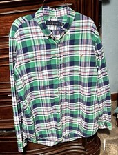 Mens Large Multicolor Polo By Ralph Lauren Long Sleeve Button Up Casual Shirt 