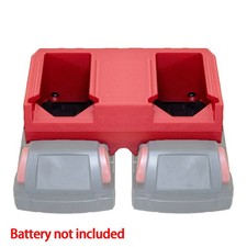 4-Slot Wall Mount Battery Holder Battery Storage Organizer for Milwaukee 18V