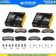 Front & Rear Ceramic Brake Pads w/Hardware for LaCrosse Impala Monte Carlo