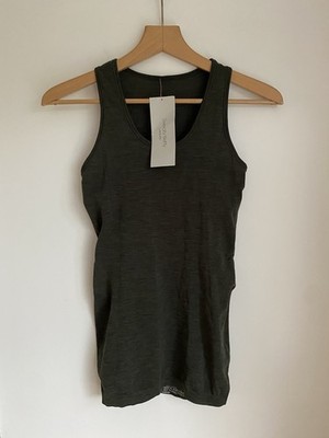 Sweaty Betty Gr. XS Double Time 2 in 1 Gym Workout Trägertop Forest Green Neu