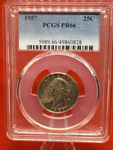 1957 Silver Proof Washington Quarter PCGS PR66