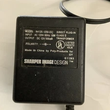 Sharper Image Plug-In Power Adapter Model N4120-1250-DC AC 120 V 60 Hz 14W