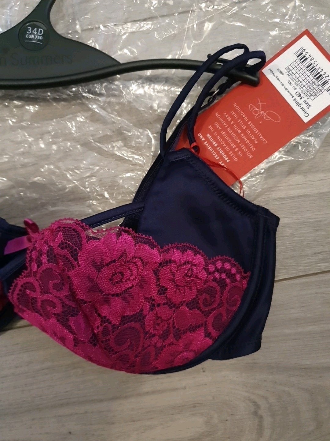 BNWT Vintage Ann Summers Giles Deacon Georgina Bra & Thongs x 2 Set 34D & 10 image 9