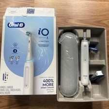 New Oral-B iO Series 3 Limited Electric Toothbrush with 2 Brush Heads white