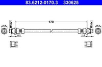 ATE Bremsschlauch 83.6212-0170.3 FüR Audi