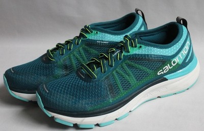 Salomon Womens Size 7 Sonic RA Max Running Shoes Teal Blue/Green 401354 Sensifit