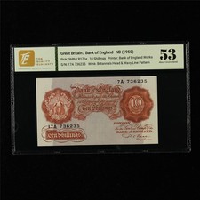 1950 Great Britain Bank of England 10 Shillings Pick#368b