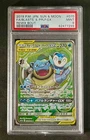 2019 Pokémon Sun and Moon Full Art Blastoise and Piplup GX Remix Bout PSA 9
