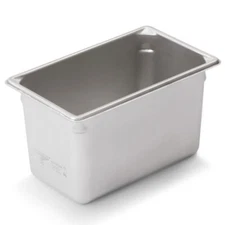 Vollrath 1/3 Size Stainless Steal Steam Table Food Pan, 20369, Silver, 6" D| 1