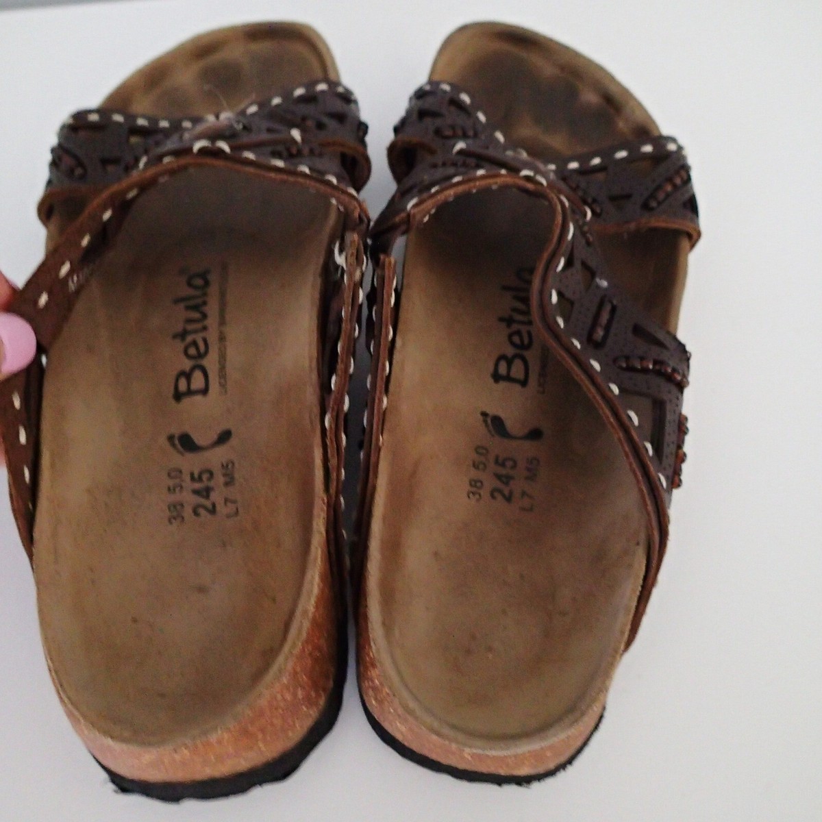 Betula Birkenstock Sz 41 Brown Leather Sndals #1483 Amazon.com: Birkenstock Betula Licensed Leo Birko-Flor  main image 2