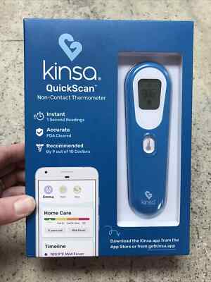 Kinsa Quick Scan Non-Contact Smart Thermometer Smartphone App NEW