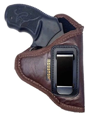HOUSTON GUN HOLSTERS Houston Brown Eco Leather IWB Inside Waistband Holster for Ruger LCR Revolver