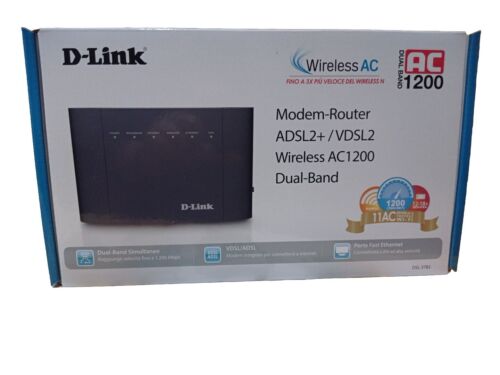 D-Link Modem Router ADSL2+ VDSL AC1200 Dual Band Mod. DSL-3782 WIND INFOSTRADA - Foto 1 di 3