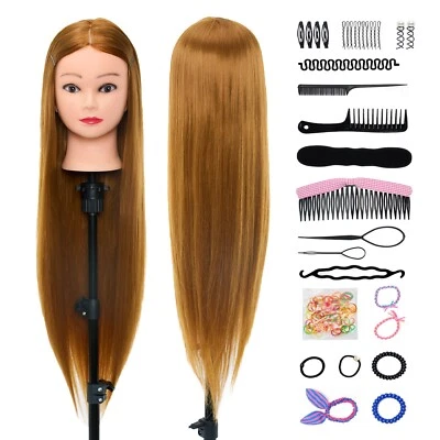 NEVERLAND BEAUTY & HEALTH 30'' Training Head Mannequin Head Manikin Doll Hair Braid Tool Set with Clamp UK