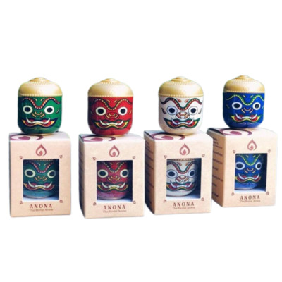 Thai Anona Herbal Aromatic Collection Souvenir Inhale Mild Scent fragrance x 4