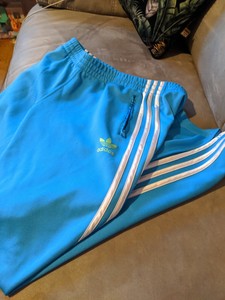 sky blue track pants