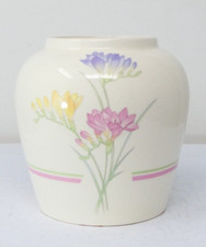 Royal Worcester Palissy Ceramic Jar Freesia Floral Design